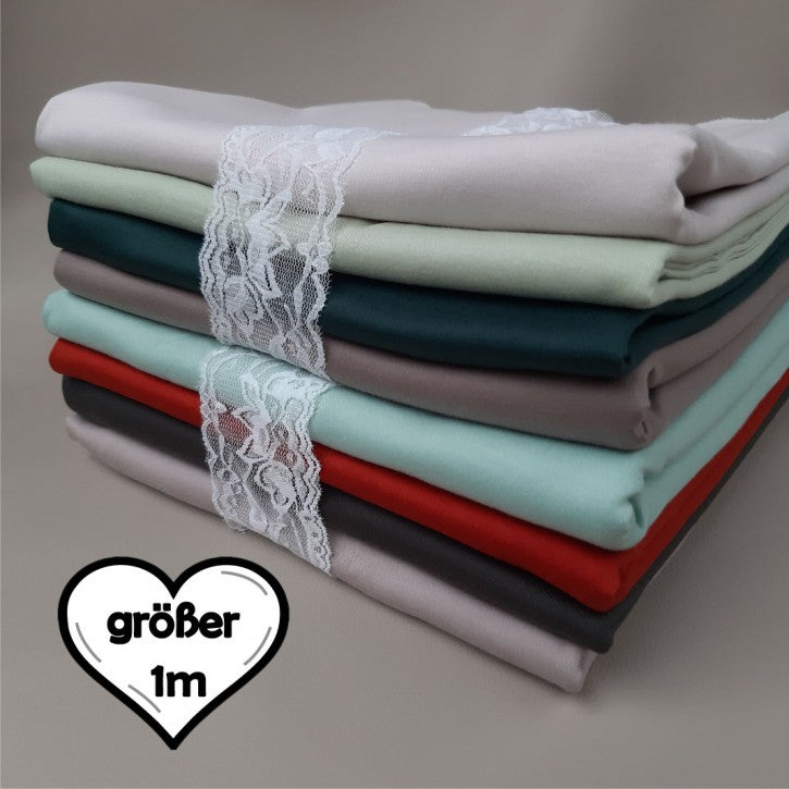 Ü-Stoffpaket Basic - Jersey 100% Baumwolle - Naturtöne / Erdfarben >100cm