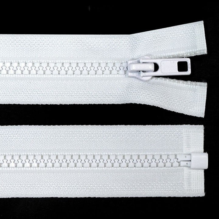 35cm Reißverschluss - teilbar - Weiß