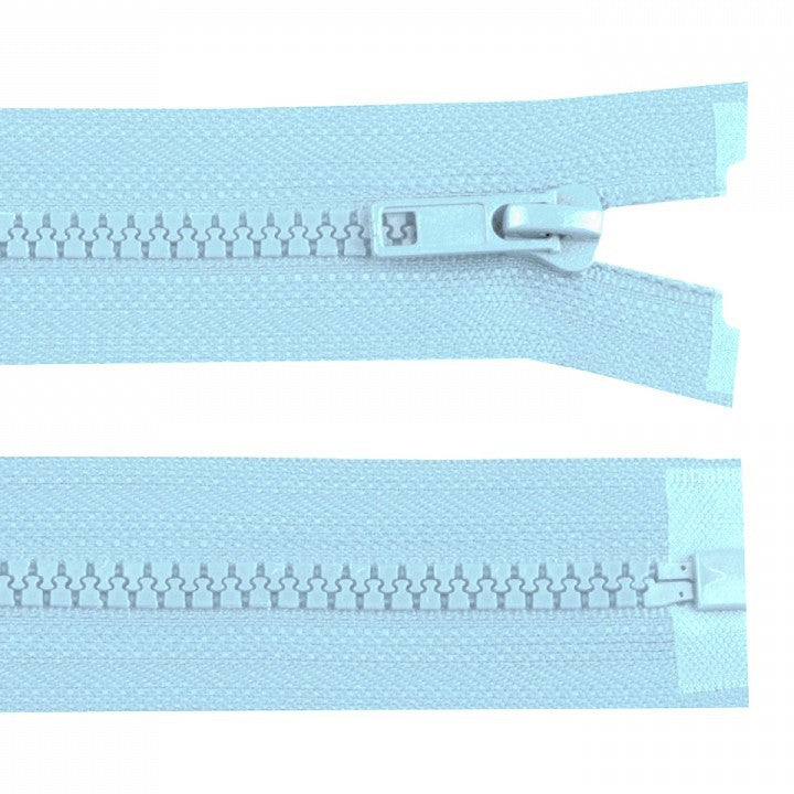 55cm Reißverschluss - teilbar - Hellblau