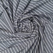 BIOCOTTON Singlejersey 135g/m² Streifen Grau/Weiß