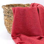 Single Jacquard Schurwolle / Modal 168g/m² Rot meliert