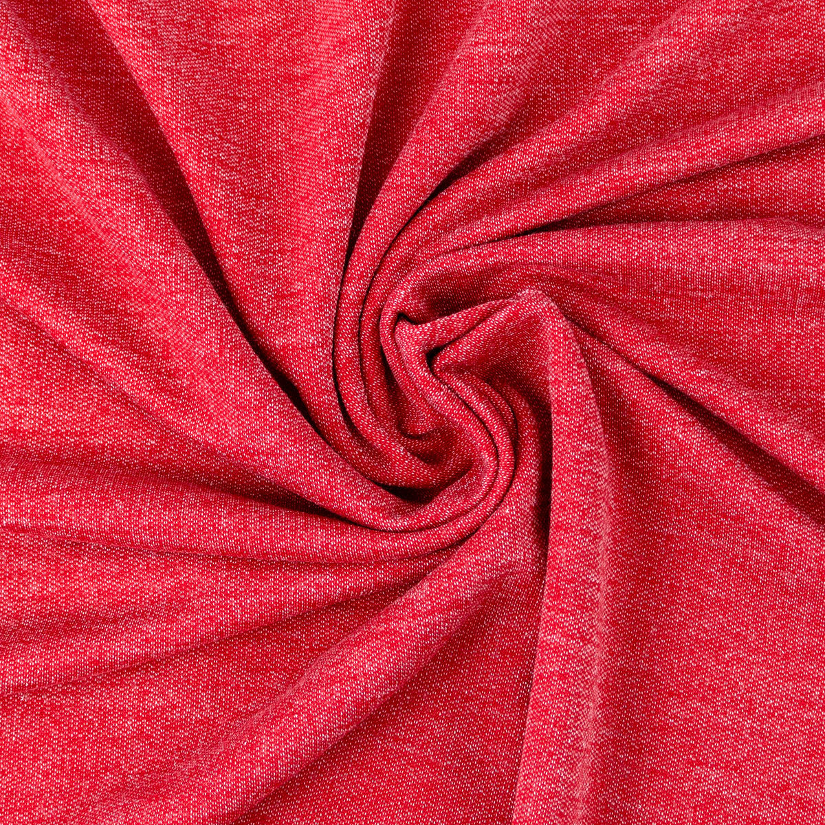 Single Jacquard Schurwolle / Modal 168g/m² Rot meliert