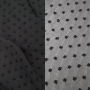 Blusenstoff Plumeti Schwarz Coupon 1m