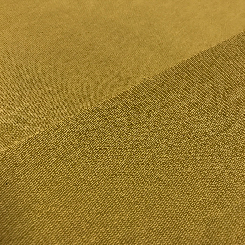 Sweat ungeraut Baumwolle / Polyester / Elasthan 325g/m² Khaki Coupon 2m