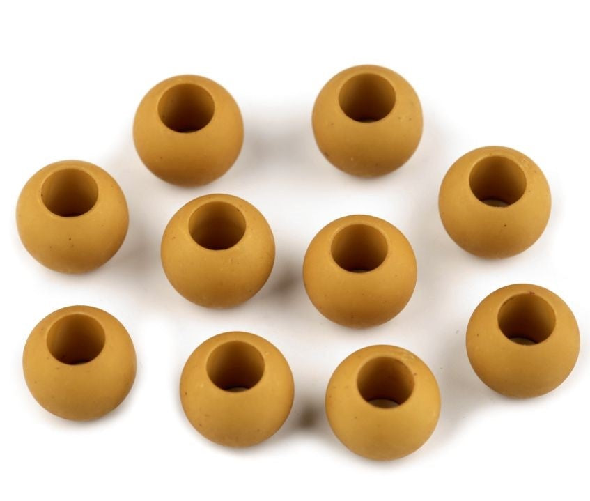 Acrylperlen matt 10 x 12mm - Camel - 2er Set