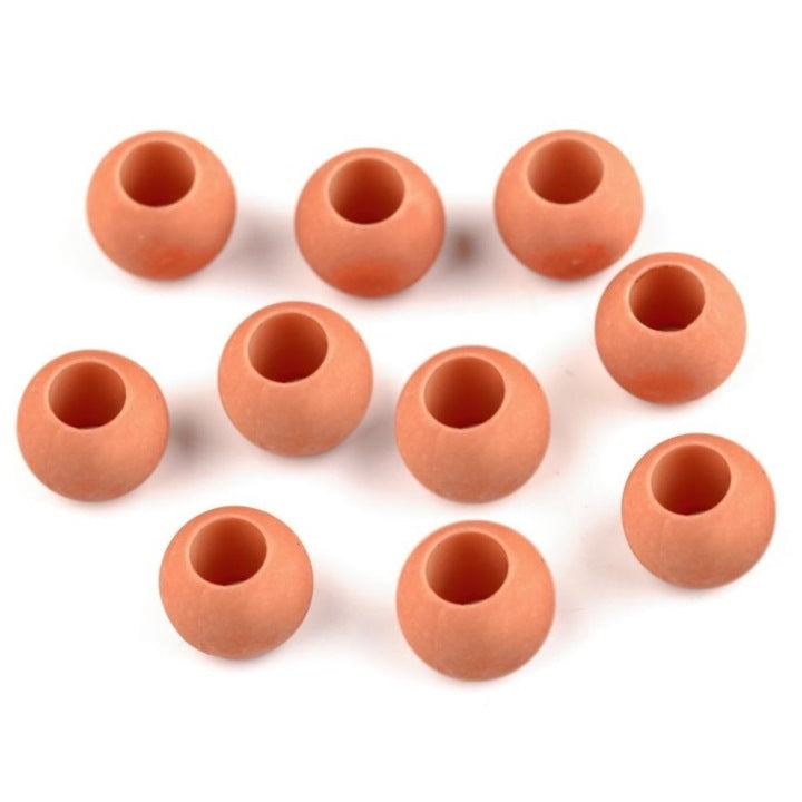 Acrylperlen matt 10 x 12mm - Lachs - 2er Set