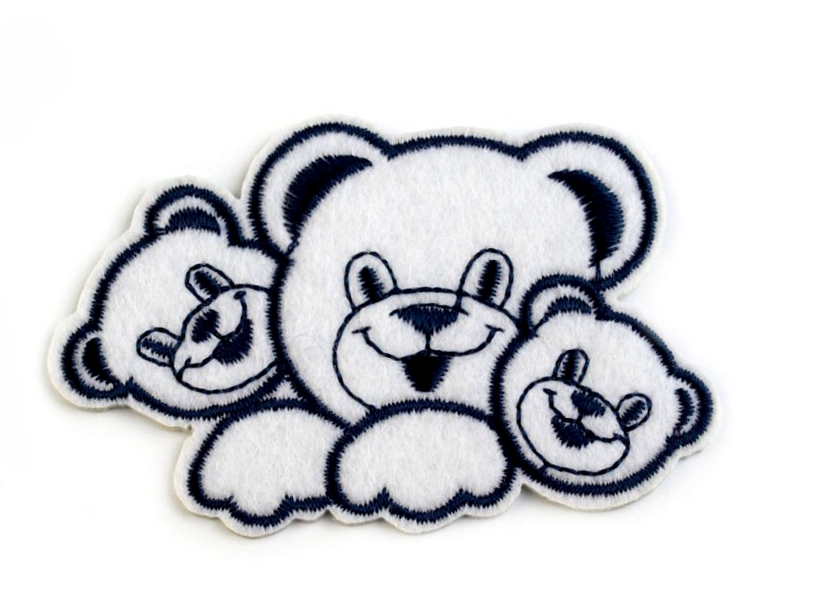 Aufbügler Bärchen - Schwarz