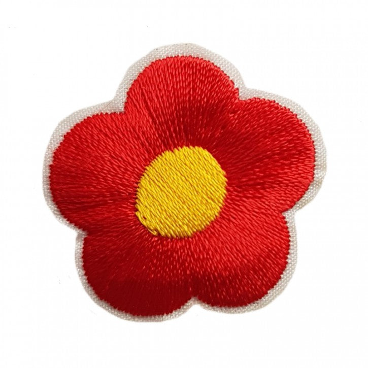 Aufbügler Blume Rot