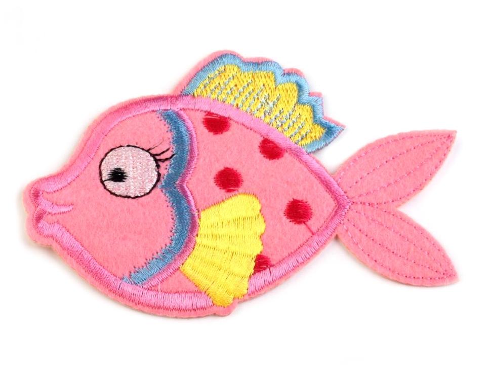 Aufbügler Fisch - Rosa