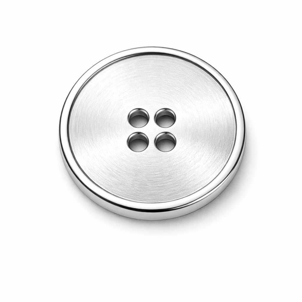 Metallknopf 22mm - Silber - 5er Set