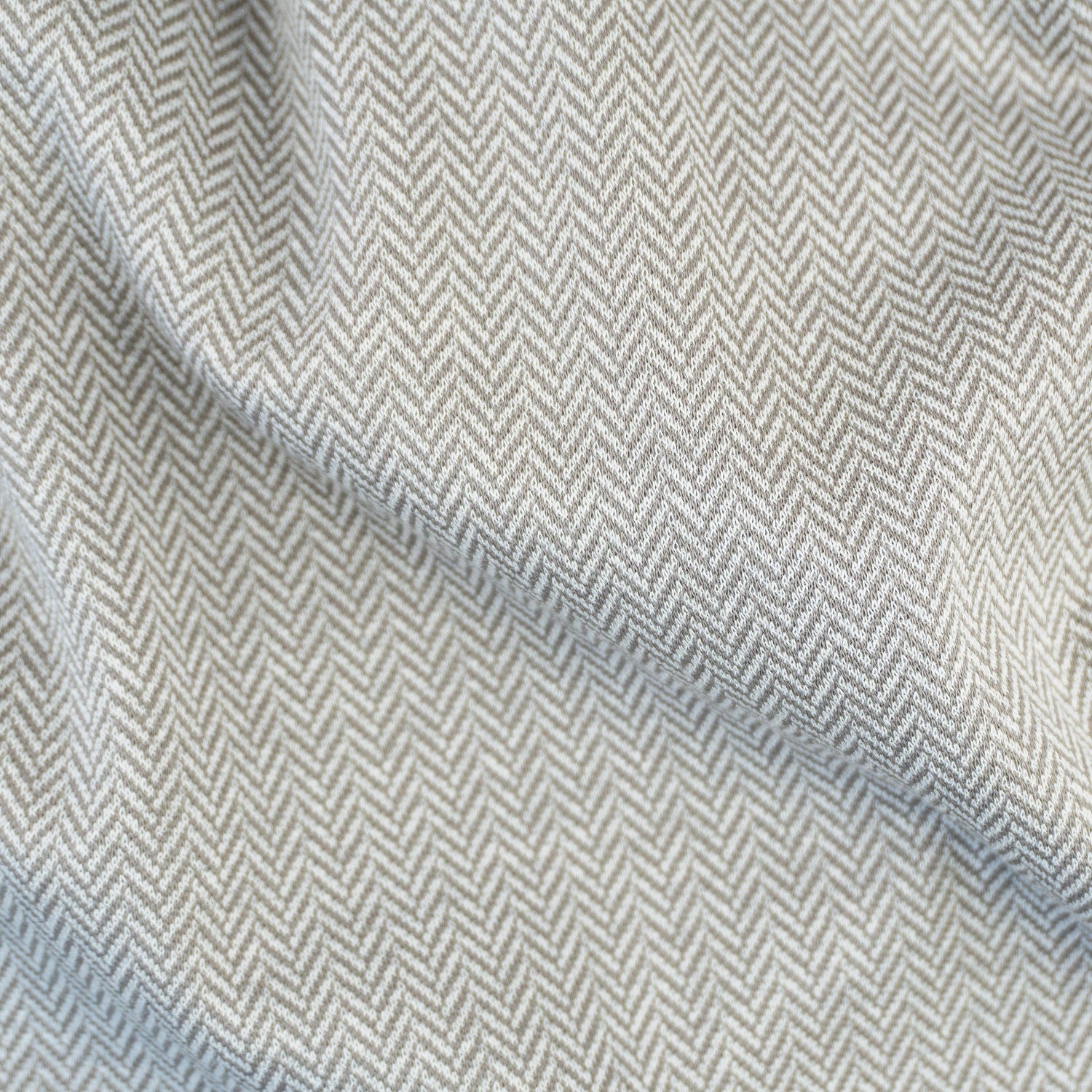 Jacquardjersey 100% Baumwolle Fischgrat Braun