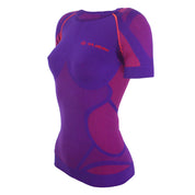 st.able Patrona - Damen Kompressions-Shirt Kurzarm - lila-orange