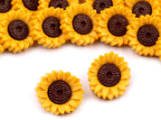 Kunststoffknopf Sonnenblume 9,5mm - Gelb