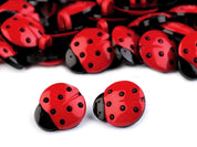 Kunststoffknopf Marienkäfer 18mm