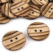 Knopf Kokosnuss Natur 23mm - 2er-Set