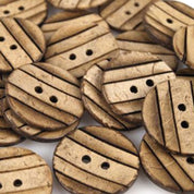 Knopf Kokosnuss Natur 23mm - 2er-Set