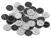 Kunststoffknopf 20mm Schwarz-Weiß - 2er-Set