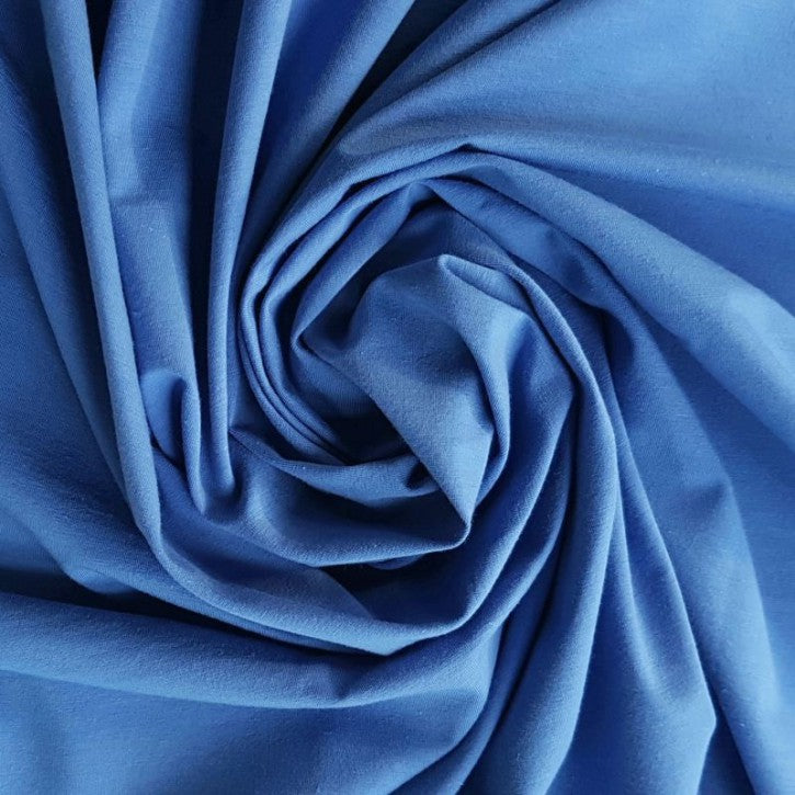 Singlejersey Baumwolle / Elasthan 130g/m² Hellblau