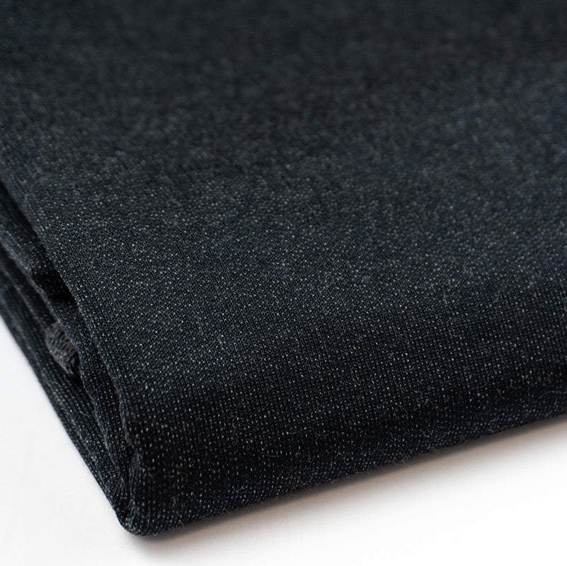 Stoffmuster Viskose-French Terry (ungeraut) 200g/m² Mitternachtsblau