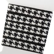 2m Webband Hahnentritt 10mm - Schwarz