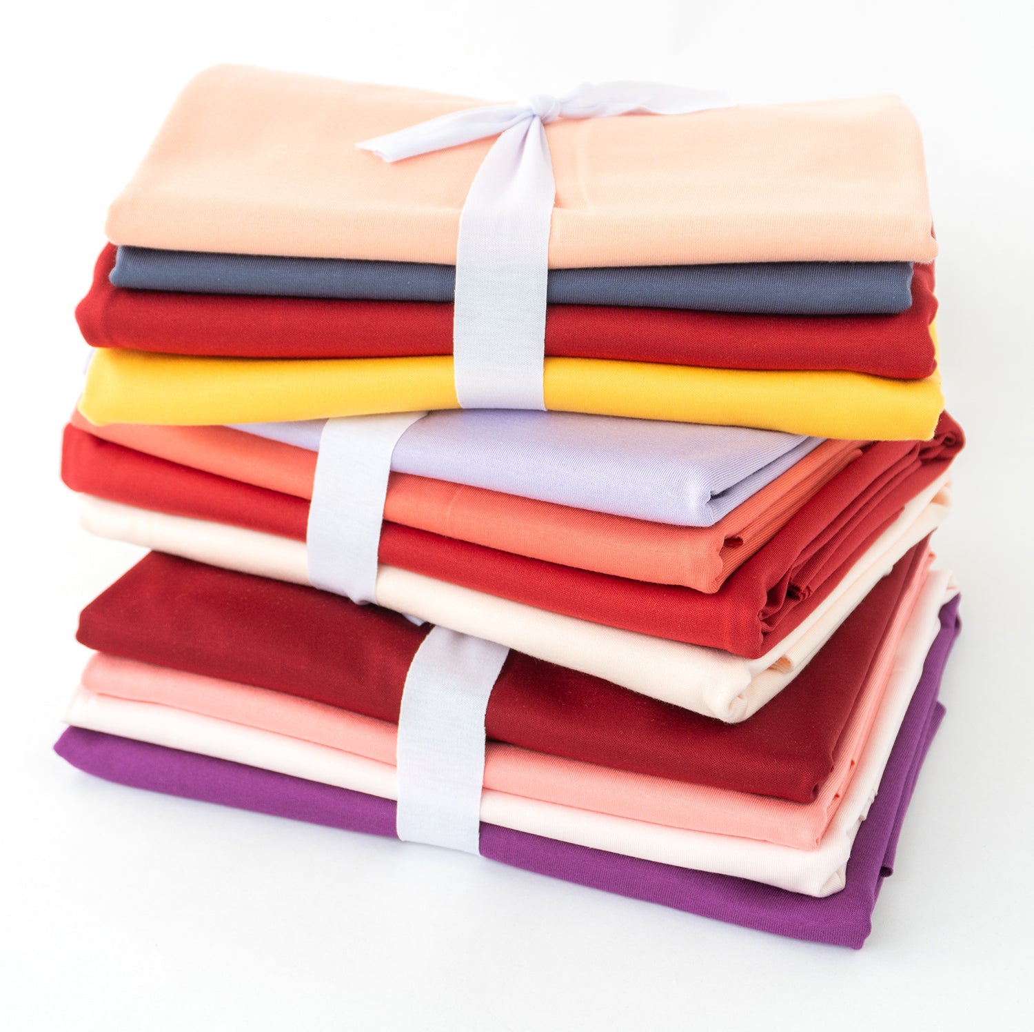 Ü-Stoffpaket Basic - Jersey 100% Baumwolle - Rot-Rosa - versch. Größen