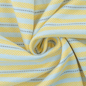 Jacquardjersey 100% Baumwolle Fischgrat breite Streifen Gelb - Coupon