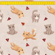 Bio-Baumwolljersey 210g/m² Crazy Cats Allover