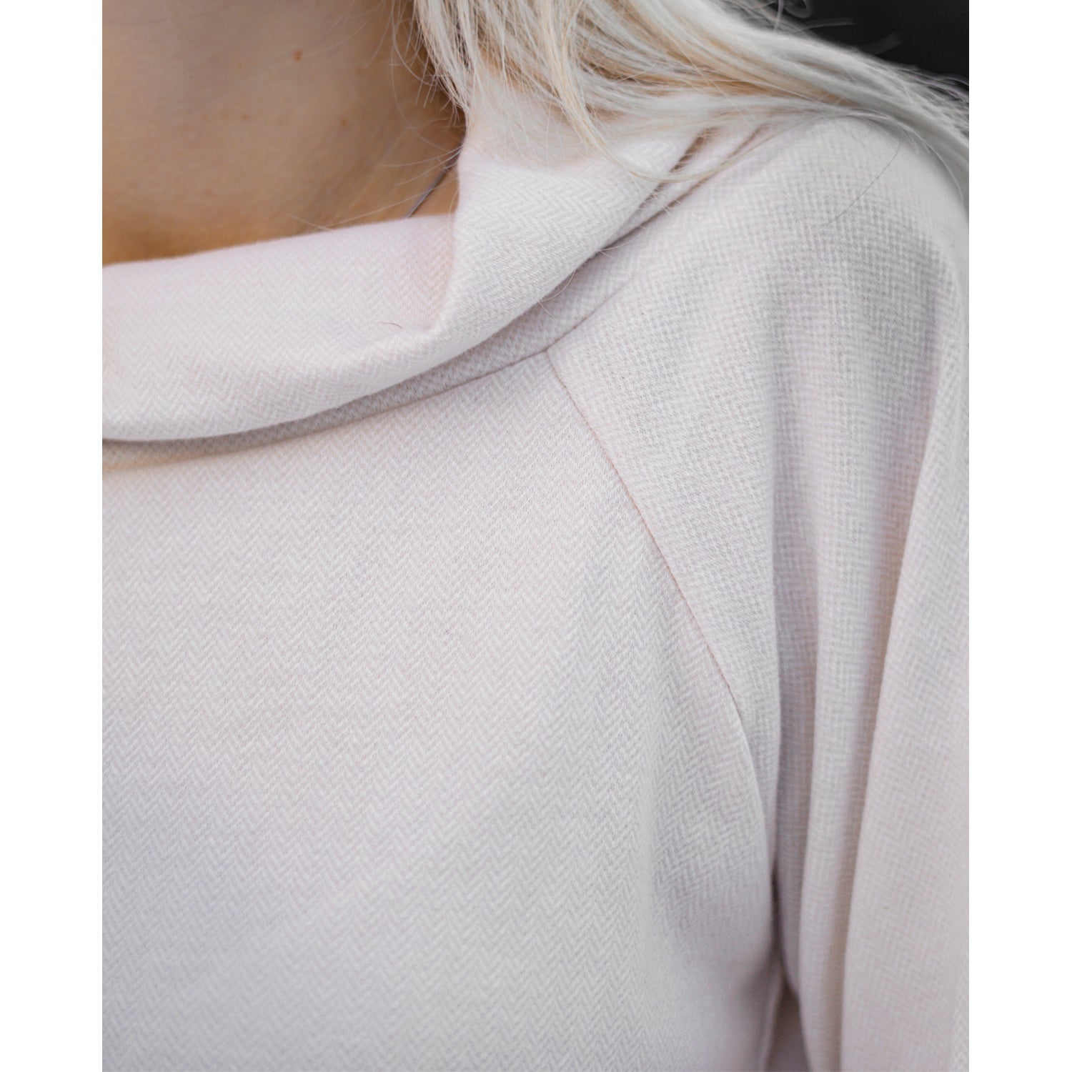 Jacquardjersey 100% Baumwolle Fischgrat Beige - Coupon