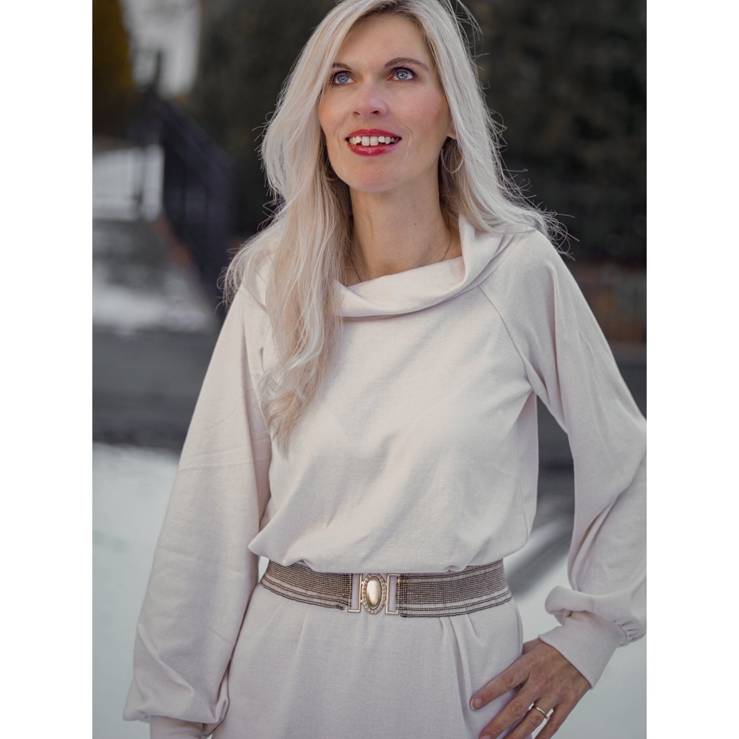 Jacquardjersey 100% Baumwolle Fischgrat Beige - Coupon