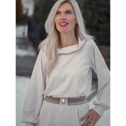 Jacquardjersey 100% Baumwolle Fischgrat Beige - Coupon