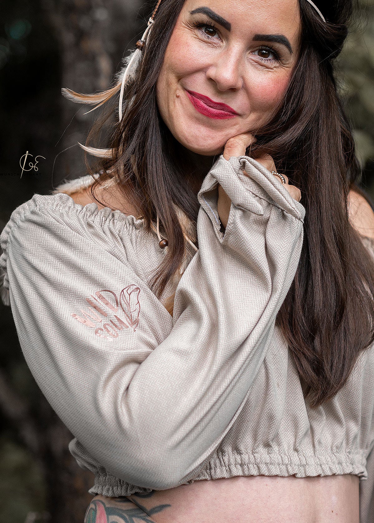 Jacquardjersey 100% Baumwolle Fischgrat Braun