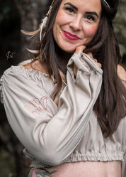 Jacquardjersey 100% Baumwolle Fischgrat Braun