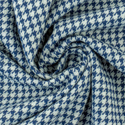 Jacquardjersey "Hahnentritt" Baumwolle Marine