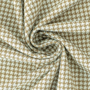 Jacquardjersey "Hahnentritt" Baumwolle Moosbraun