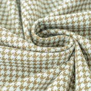 Jacquardjersey "Hahnentritt" Baumwolle Moosbraun