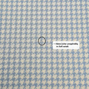 B-WARE - Jacquardjersey "Hahnentritt" Baumwolle Hellblau