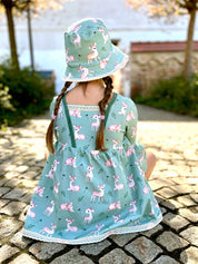 Bio-Baumwolljersey 210g/m² Ida Reh Grün Allover