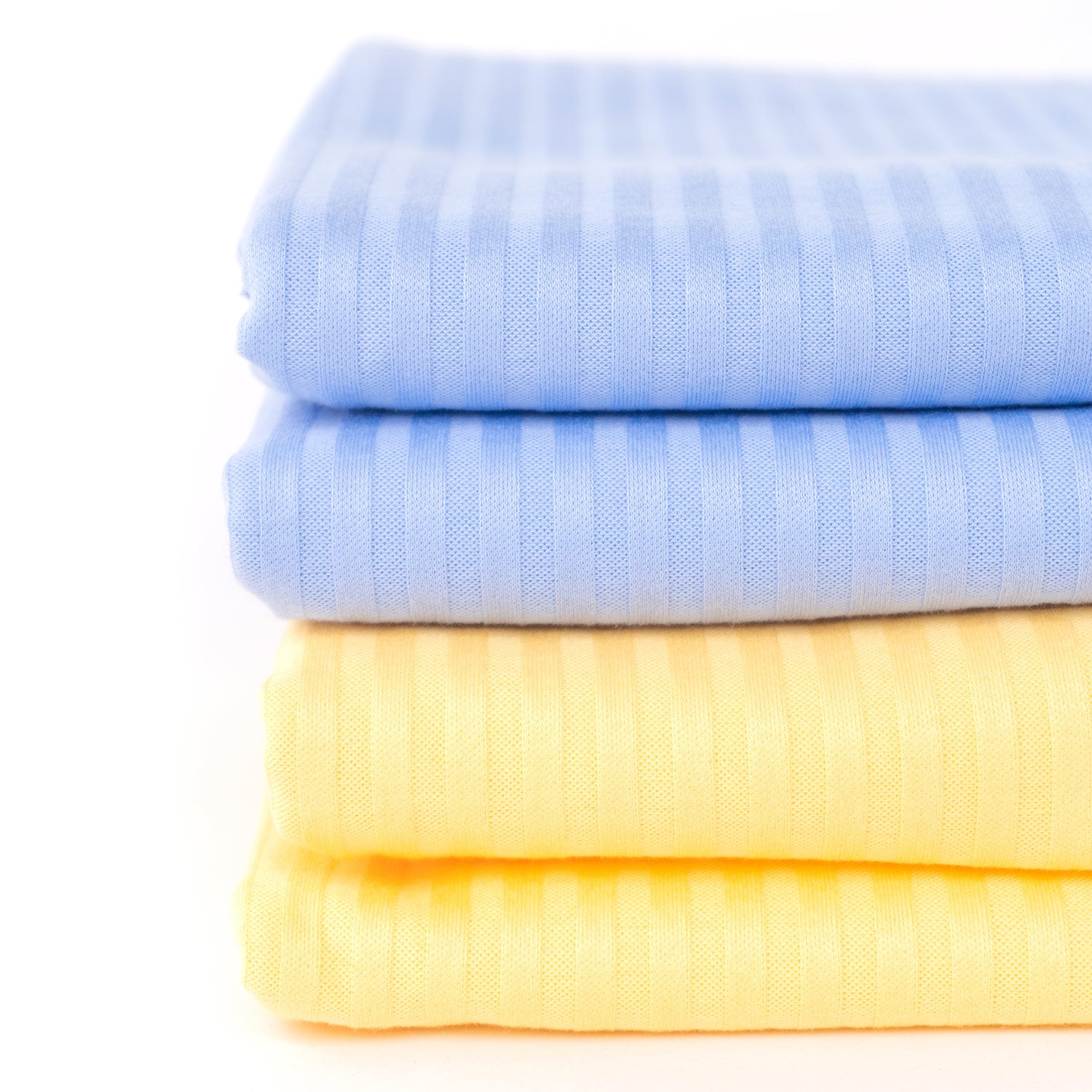 Interlock-Rippjersey "Venezia" 100% Baumwolle 170g/m² Hellblau - Coupon