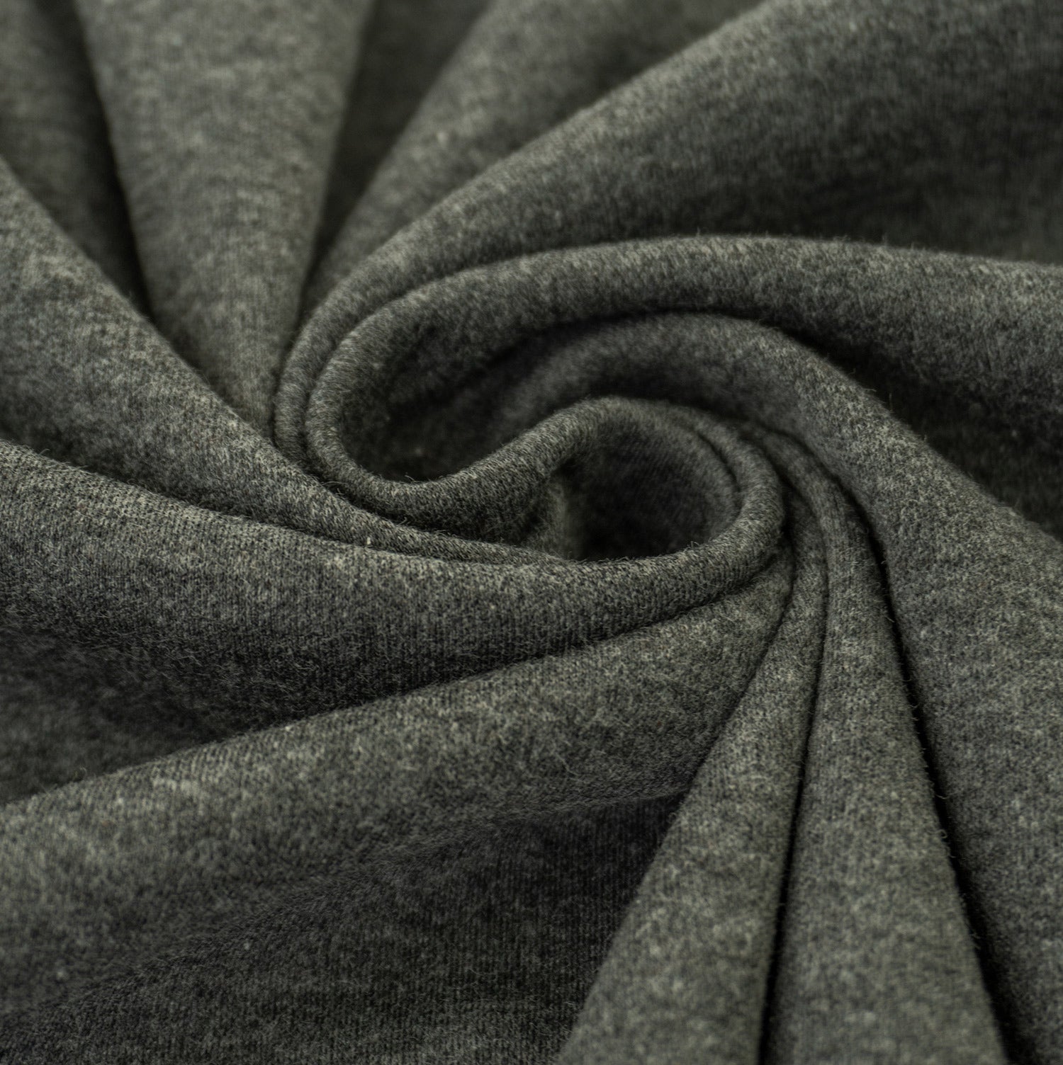 Interlockjersey "Catania" 100% Baumwolle 150g/m² Dunkelgrau melange