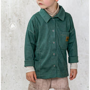 Reststücke - B-Ware - Interlockjersey "Florenz" 100% Baumwolle 150g/m² Berggrün meliert