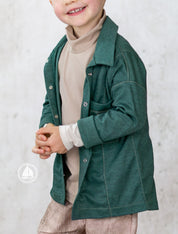 Reststücke - B-Ware - Interlockjersey "Florenz" 100% Baumwolle 150g/m² Berggrün meliert