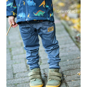 Reststücke - Interlockjersey "Florenz" 100% Baumwolle 150g/m² Rauchblau meliert