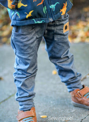 Reststücke - Interlockjersey "Florenz" 100% Baumwolle 150g/m² Rauchblau meliert