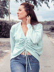 B-WARE Jacquardjersey "Verona" Diagonalstreifen Baumwolle 140g/m² Pastellmint