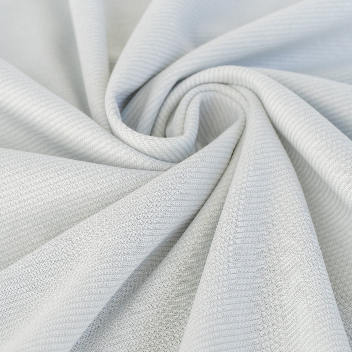 B-WARE Jacquardjersey "Verona" Diagonalstreifen Baumwolle 140g/m² Pastellgrau