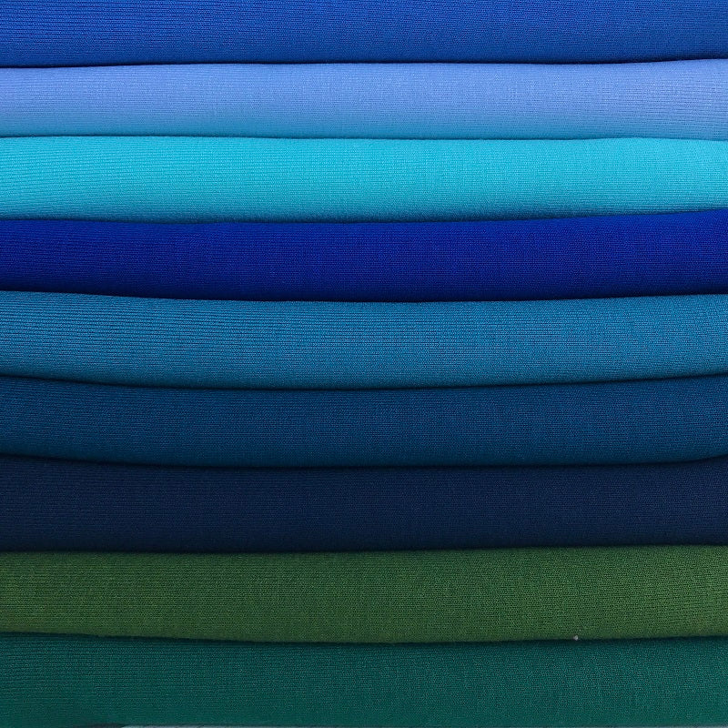 Ü-Stoffpaket Basic - Viskosejersey - Blau-Grün <100cm