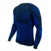 st.able Patronus- Herren Kompressions-Shirt Langarm - schwarz-blau