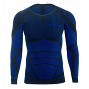 st.able Patronus- Herren Kompressions-Shirt Langarm - schwarz-blau