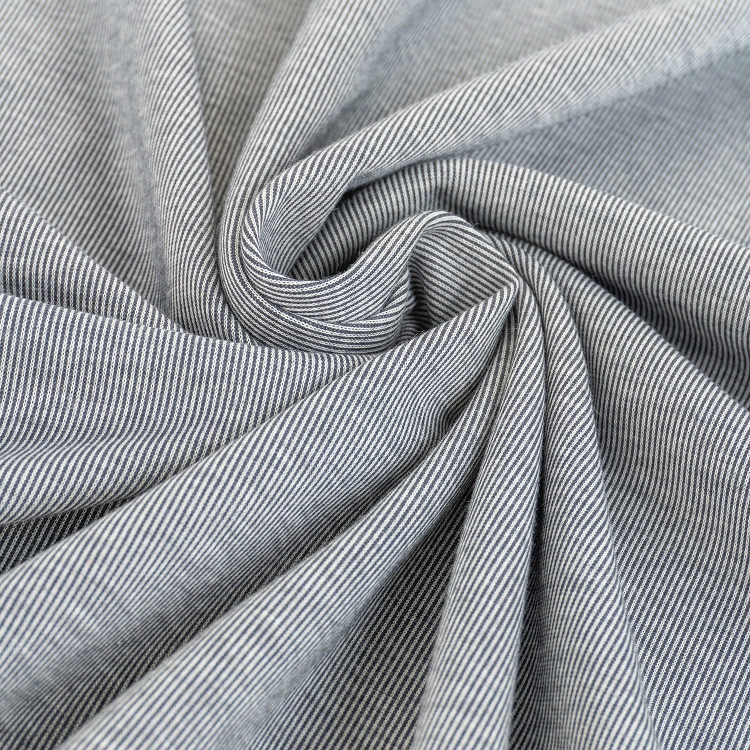 Jacquardjersey "Mailand" Längsgestreift Baumwolle 150g/m² Schwarz