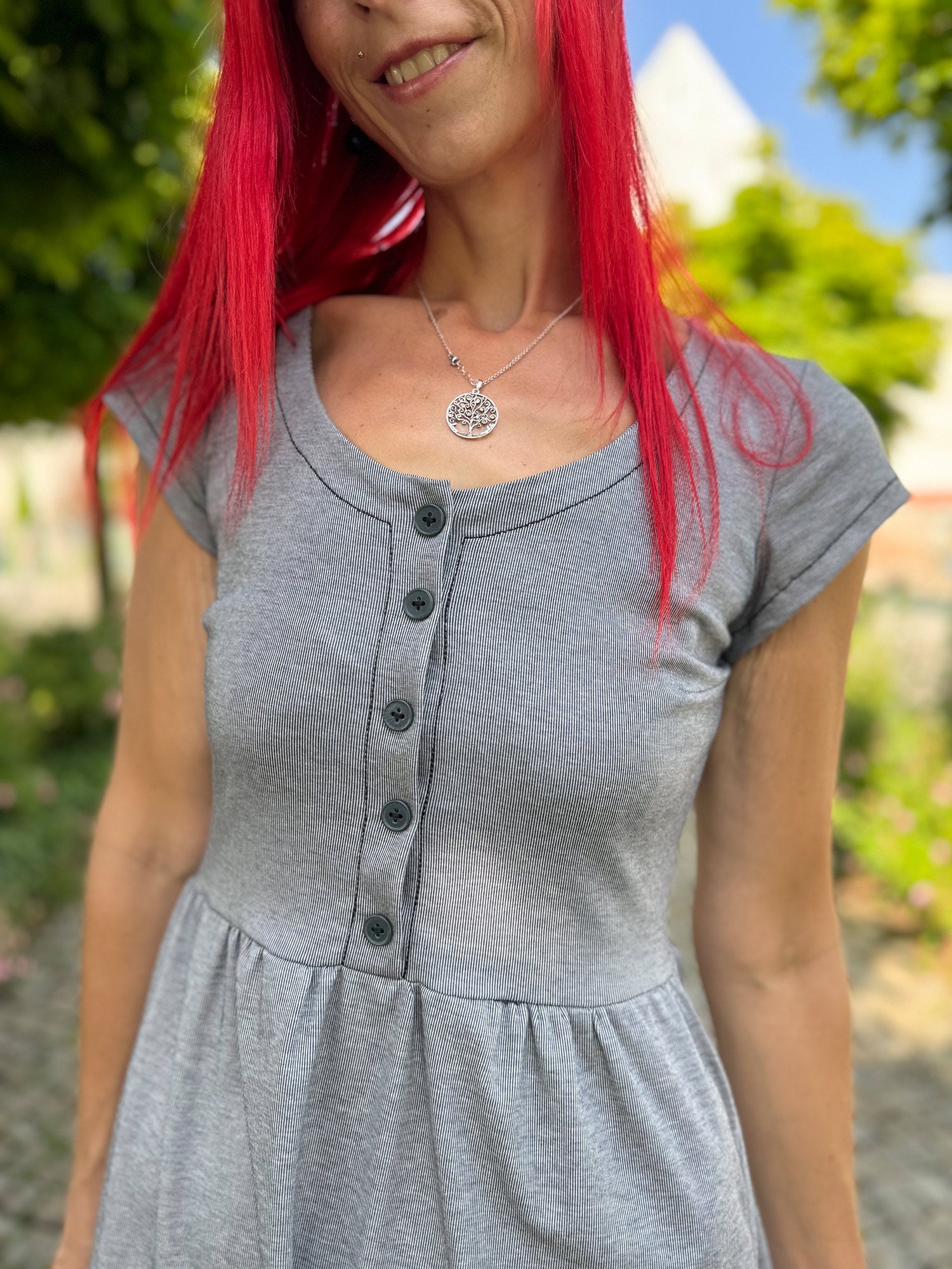 Jacquardjersey "Mailand" Längsgestreift Baumwolle 150g/m² Schwarz